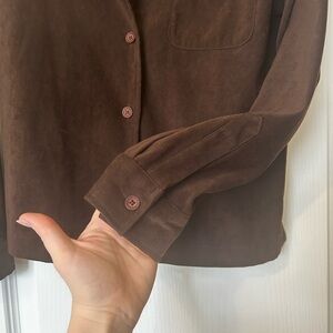 Harve Benard Dark Brown Suede Jacket